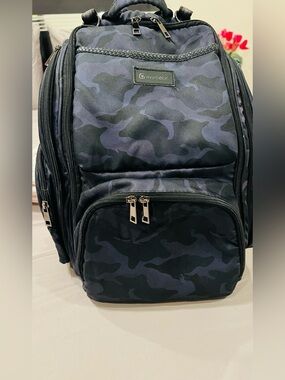 Monbebe Black Camo Dippers Backpack with multi pockets & zipper